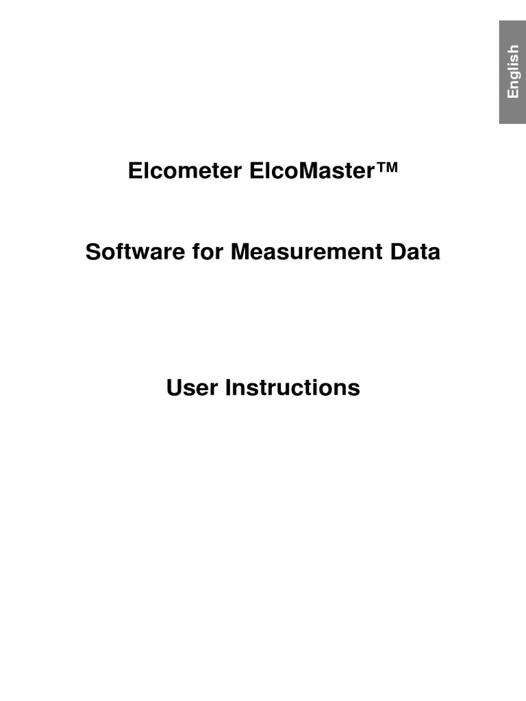 Elcomaster Data Management Software Instruction Manual PDF | PDF ...