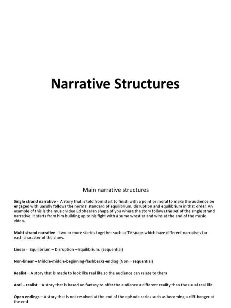 Narrative Structures | PDF | Narrative | Leisure