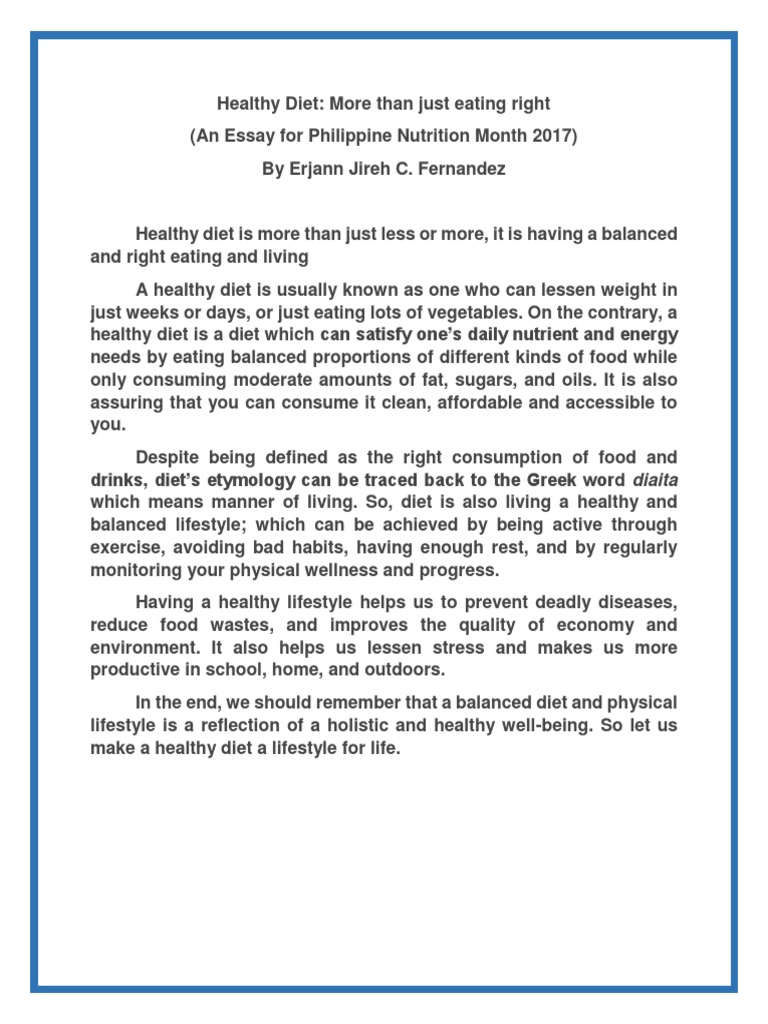 public health nutrition personal statement