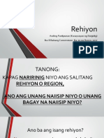 Rehiyon (Report Sa Araling Panlipinan 8)
