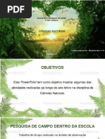 Trabalhos realizados no âmbito das Ciências Naturais