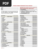 Download Physical Therapy Skills Checklist by northweststaffing SN35316167 doc pdf