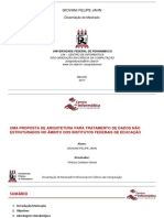 Proposta de Arquitetura para Tratamento de Dados Não Estruturados No Âmbito Dos Institutos Federais de Educação (Apresentação)