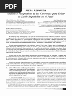 Analisis y Perspectivas de Los Convenios para Evitar La Doble Imposicion en El Peru