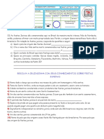 Prova Junho 6° Ao 9° e Eja Ed Física Cantinho 2017.