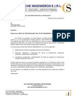 Carta de Presentacion Constructora Gonzalesg Sac | PDF | Business |  Negocios (general)