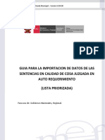 GUÍA PARA LA IMPORTACIÓN DE DATOS PARA EL SISTEMA DE SENTENCIAS JUDICIALES