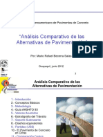 Análisis Comparativo de Las Alternativas de Pavimentación