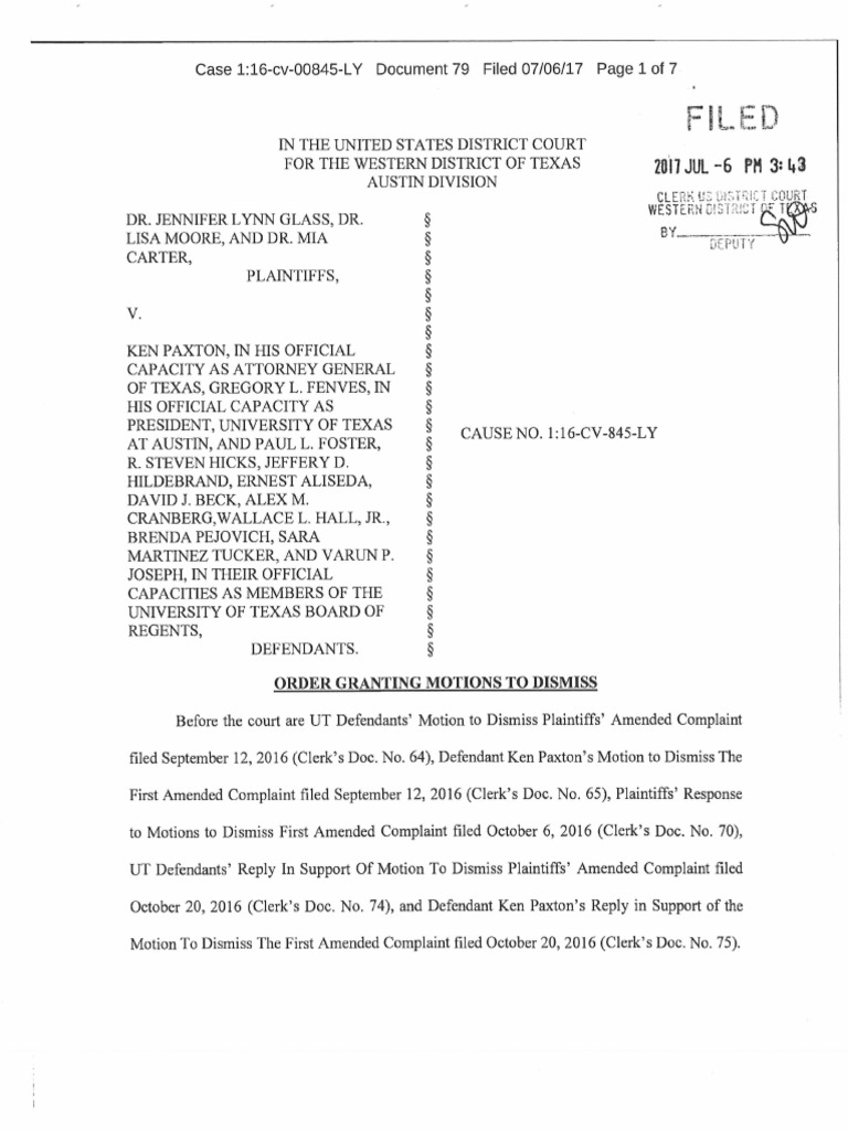 Federal judge dismisses campus carry lawsuit