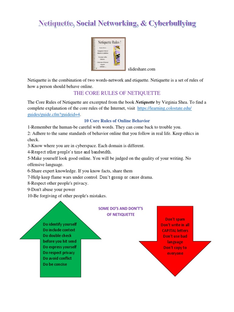 Article on netiquette picture