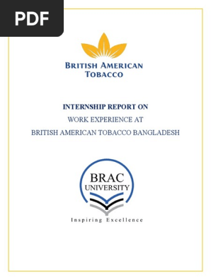 british american tobacco intern BAT Bangladesh Internship Report | PDF | Cigarette
