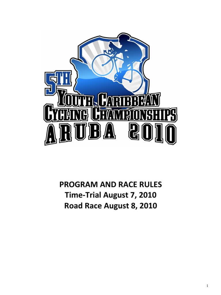 Cycling Event Race Rules & Schedule | PDF | Road Bicycle Racing | Sports