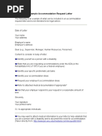 Reasonable Accommodation Request Template | PDF | Employment ...