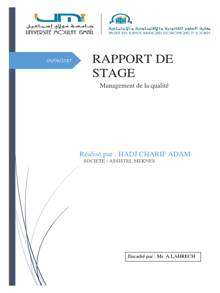 Rapport de Stage LP ACG  Docx Travail  PDF  Management de la qualité