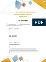 Formato para Diseño Del Diario de Campo - Inv. Cualitativa