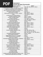 Horarios de Misas Dominicales