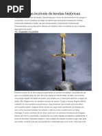 10 Espadas Incríveis de Lendas Históricas