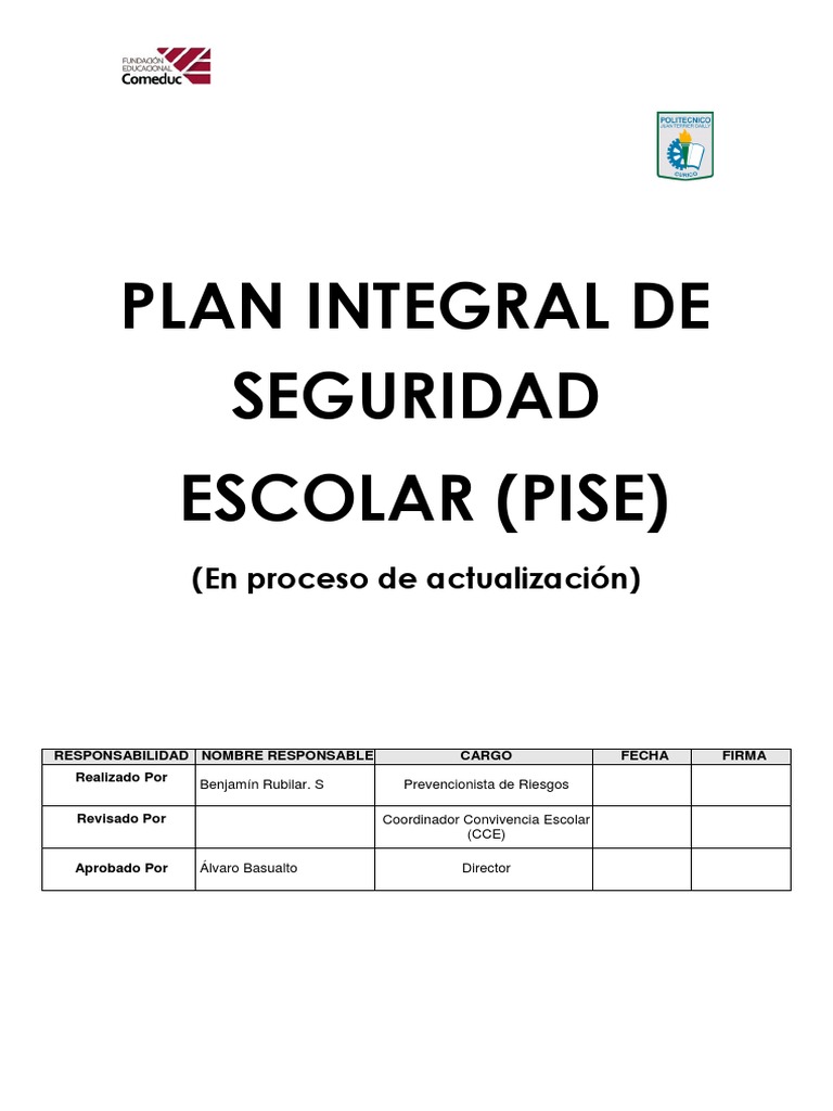 Pise Plan Integral de Seguridad Escolar | Descargar gratis PDF ...
