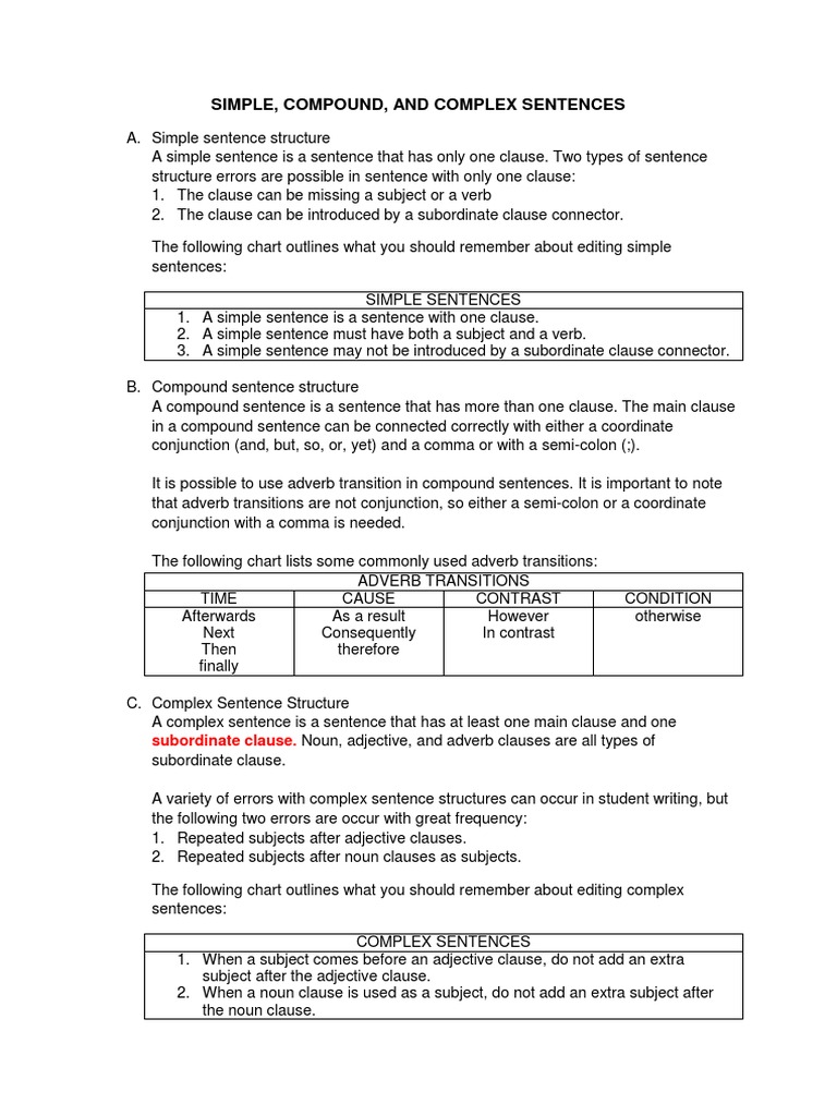 Understanding Sentence Structures | PDF | Sentence (Linguistics ...