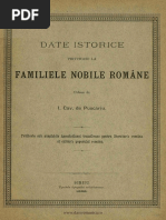 Date Istorice Privitoare La Familiile Nobile Române. Partea 1 PDF ...