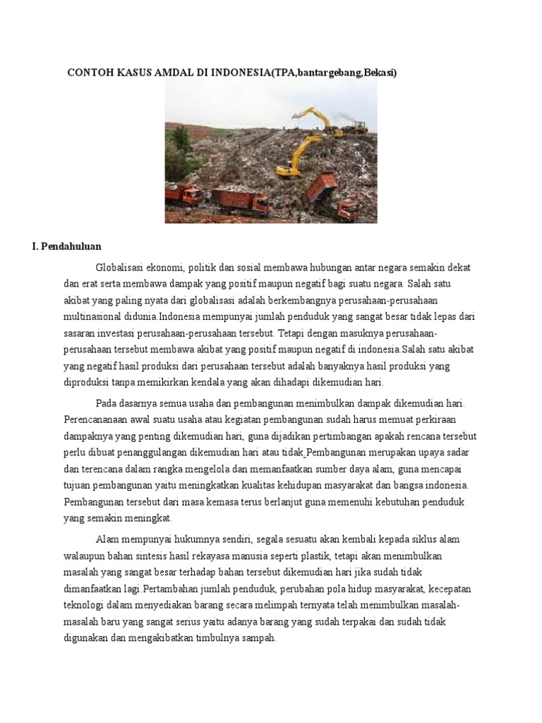 Contoh Kasus Amdal Di Indonesia | PDF