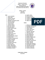Iloilo City National High School Grade 9 Silicon Class List