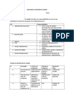 Plan Para La Gestión de Calidad