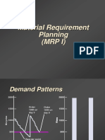 Material Requirement Planning (MRP I)