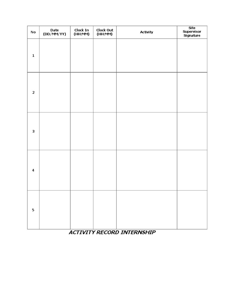 Activityrecord Contoh | PDF