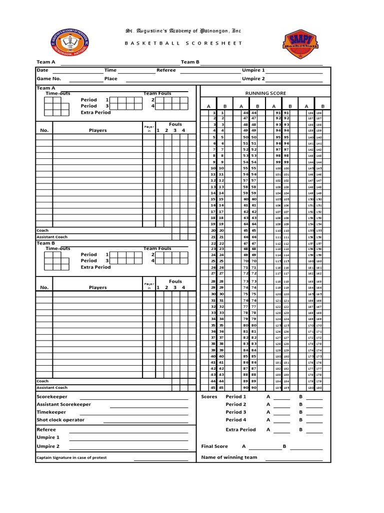 Scoresheet | PDF
