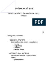 Which Words in The Sentence Carry Stress?