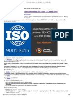 Differences Between ISO 9001 - 2015 and ISO 9001 - 2008