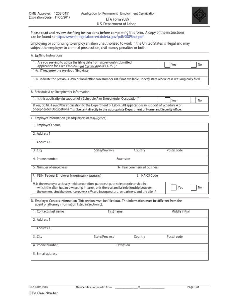 9089 Form | PDF | Strike Action | Employment