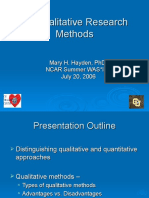 Qualitative Research Methods - Hayden