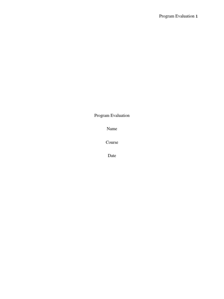 Program Evaluation Methods Overview | PDF | Survey Methodology ...