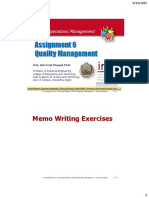Assignment 6 - Quality Managment
