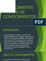 Conocimiento y Tipos de Conocimientos