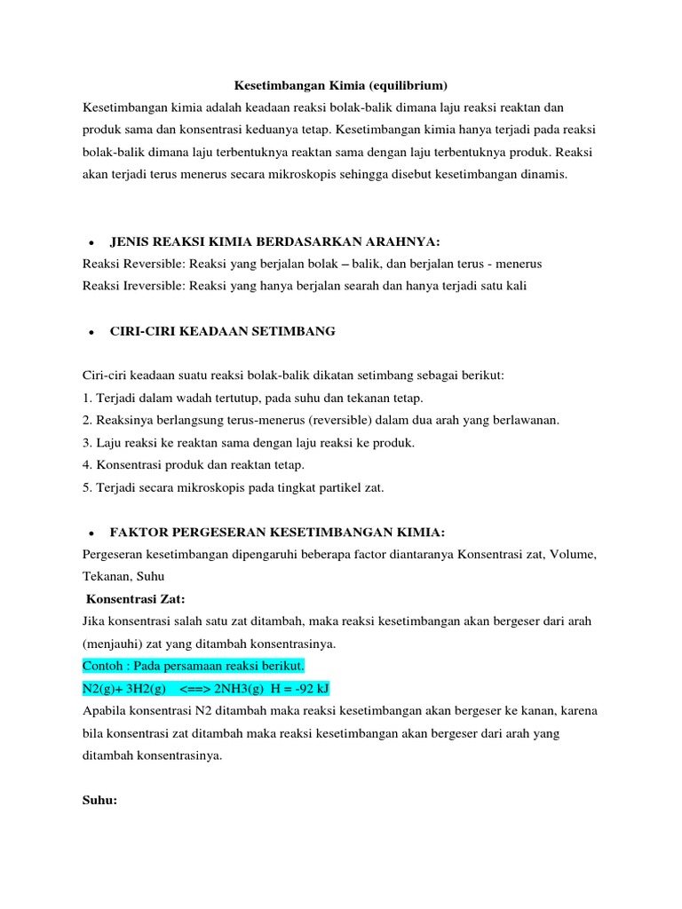 Kesetimbangan Kimia Pdf