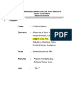 Determinación de PH en sustancias químicas