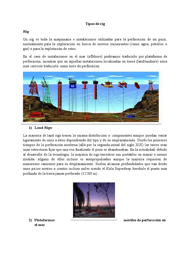 Tipos de Rig | PDF | Submarinos | Tierra