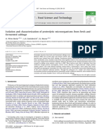 Isolation and Characterization of Proteolytic Microorganisms From Fresh and Fermented Cabbage