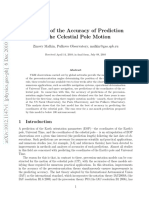 Analysis of the Accuracy of Prediction of the Celestial Pole Motion