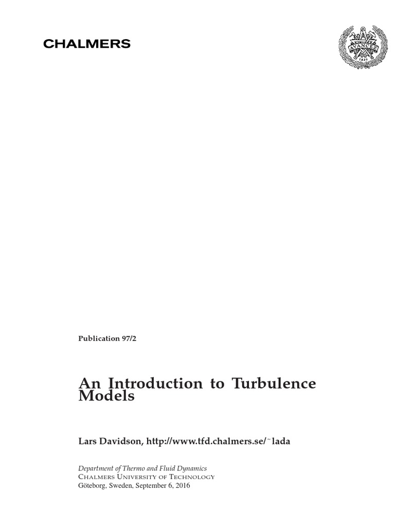 Turbulence Models Overview | PDF | Turbulence | Reynolds Number