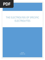 A Chemistry Electrolysis Project