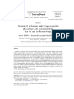 Vitamin E in Human Skin: Organ-Specific Physiology and Considerations for Its Use in Dermatology