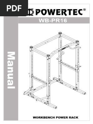 WB PR16 Powertec Power Rack Assembly Manual PDF Physical Exercise Shoe