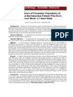 16 the Predictors of Pacemaker Dependency of Post Myocardial Infarction Patients Who Have Heart Block