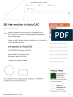3D Intersection in AutoCAD - Tutorial45