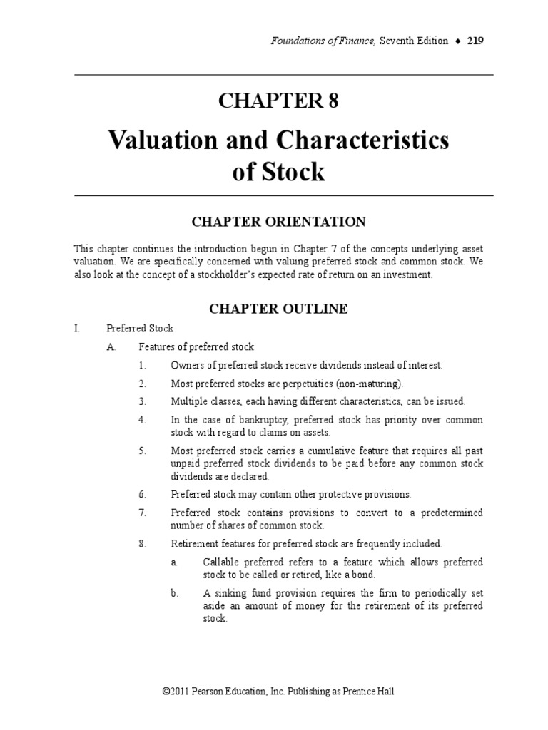 Docslide - Us Fof Im Chapter 08 7th | PDF | Preferred Stock | Stocks