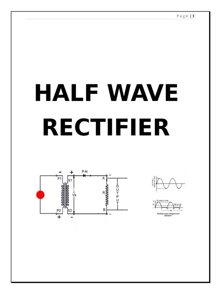Half Wave Rectifier Guide | PDF | Rectifier | Direct Current